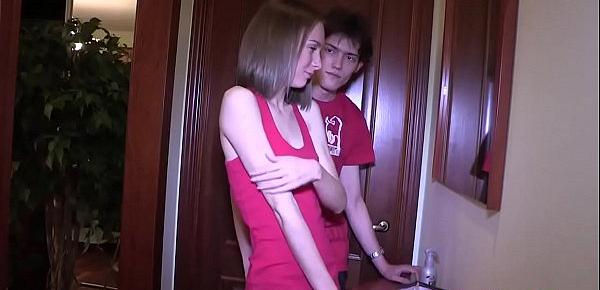  Petite Russian Teen Receives Oral